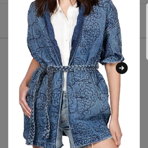 lucky brand denim kimono jacket
